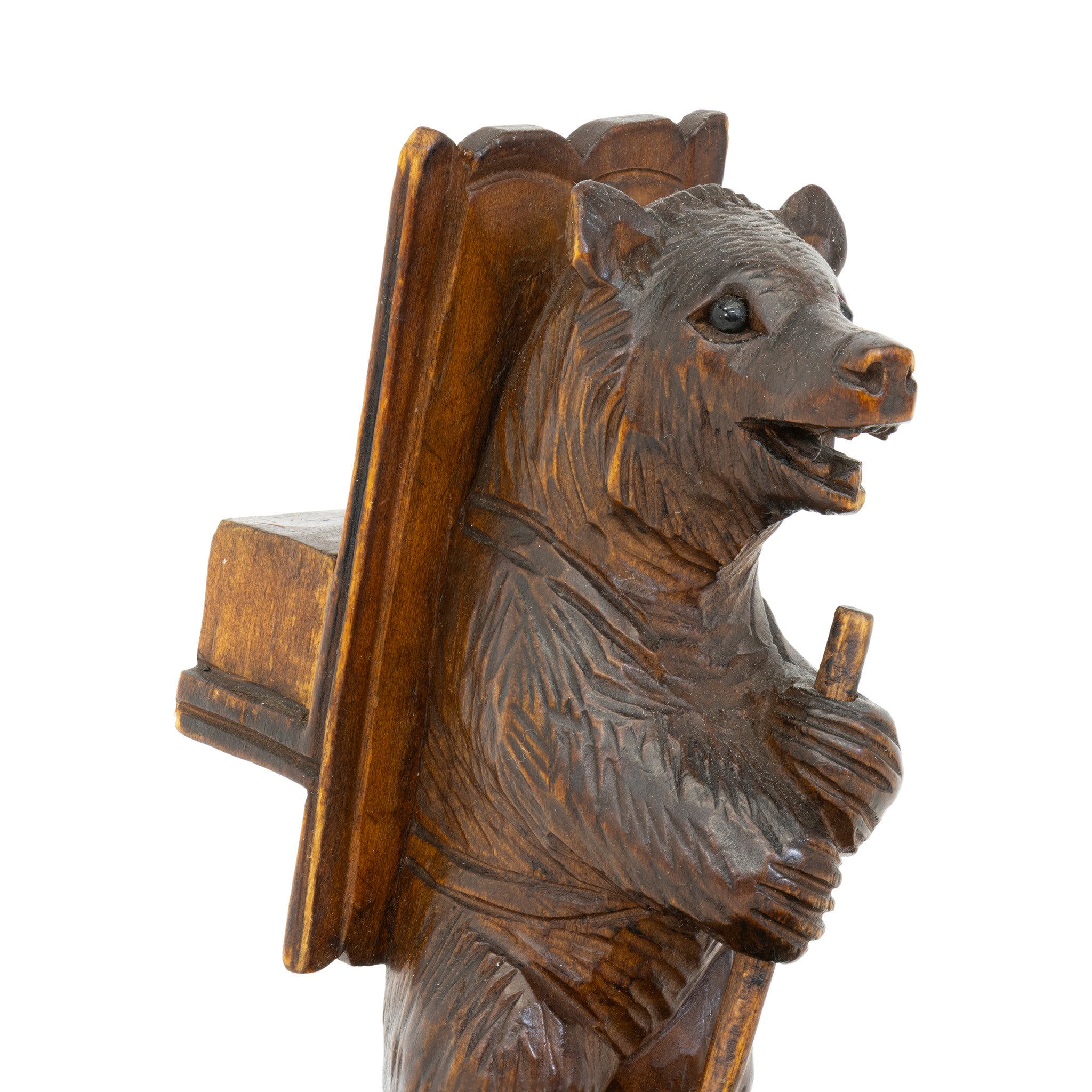 Black Forest Standing Bear Match Holder