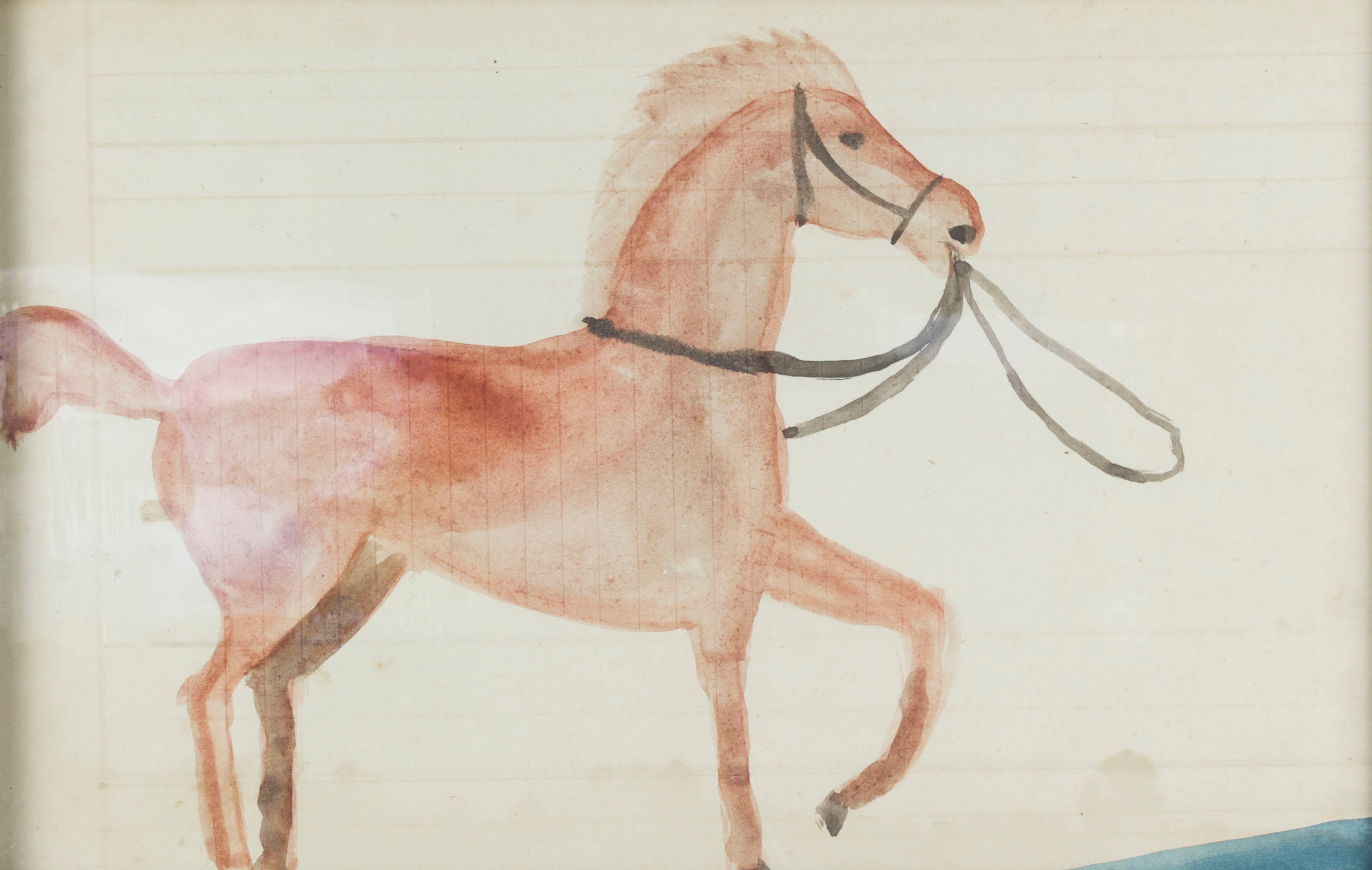 Primitive Original Watercolor, Fine Art, Painting, Western