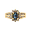 14k Gold, Diamond and Sapphire Ring