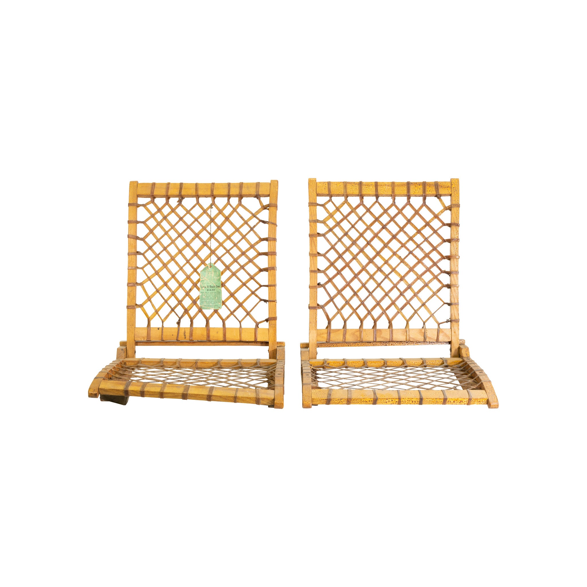 Pair W.S. Tubbs Canoe Chairs