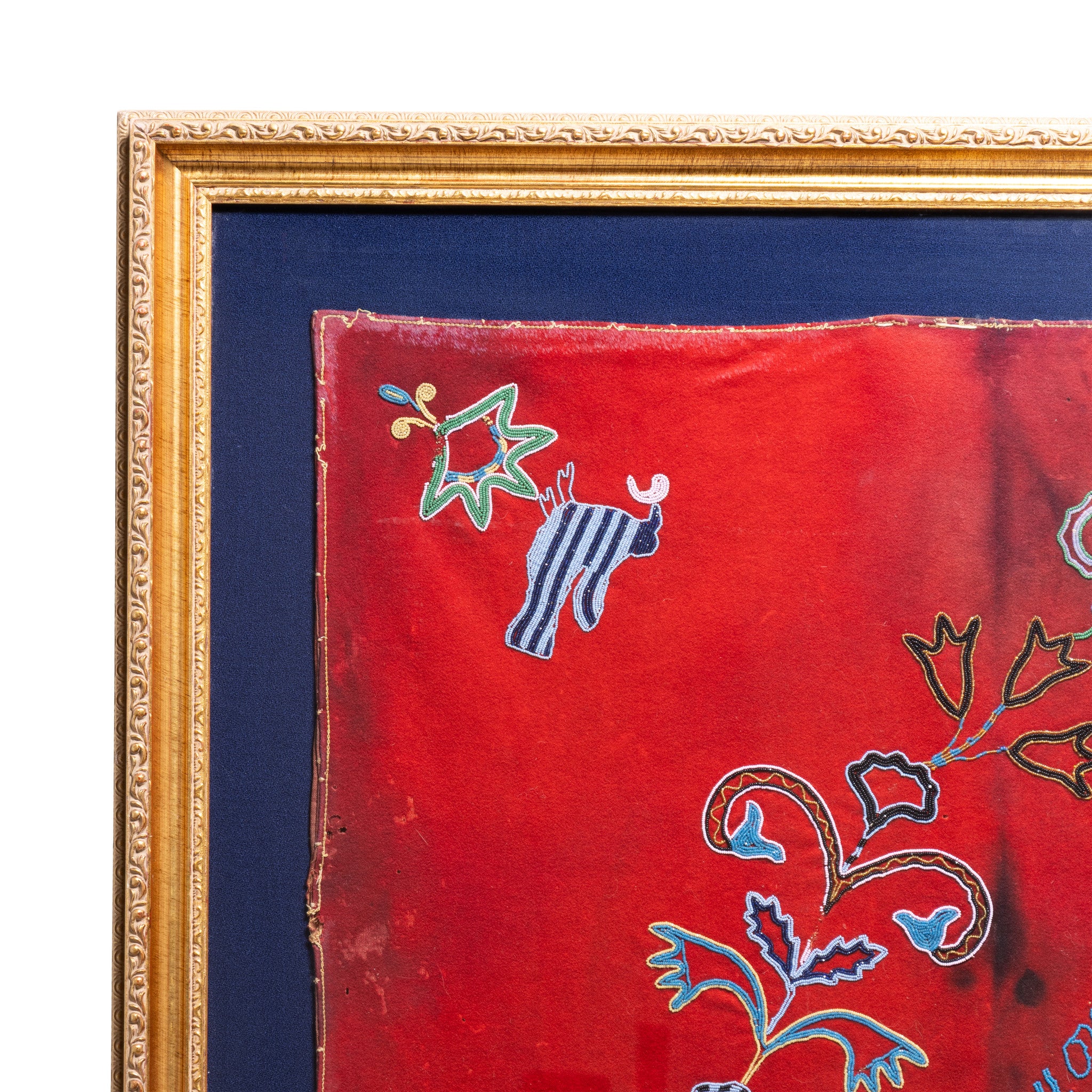 1858 Presentation Beadwork on Red Stroud