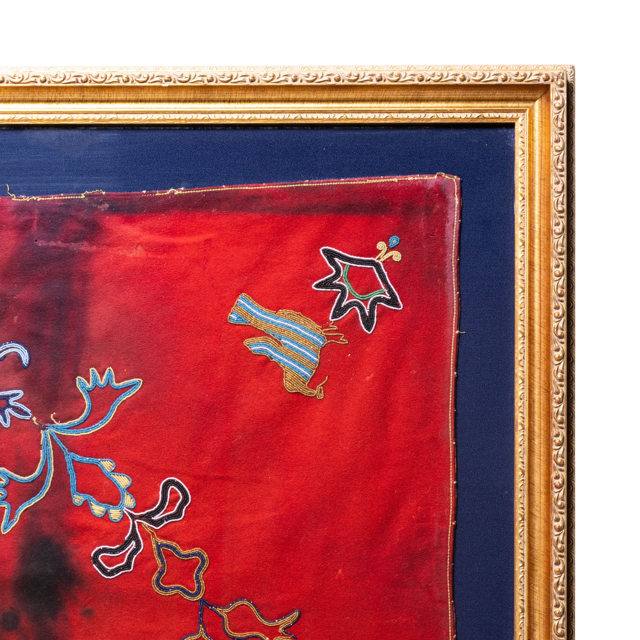 1858 Presentation Beadwork on Red Stroud