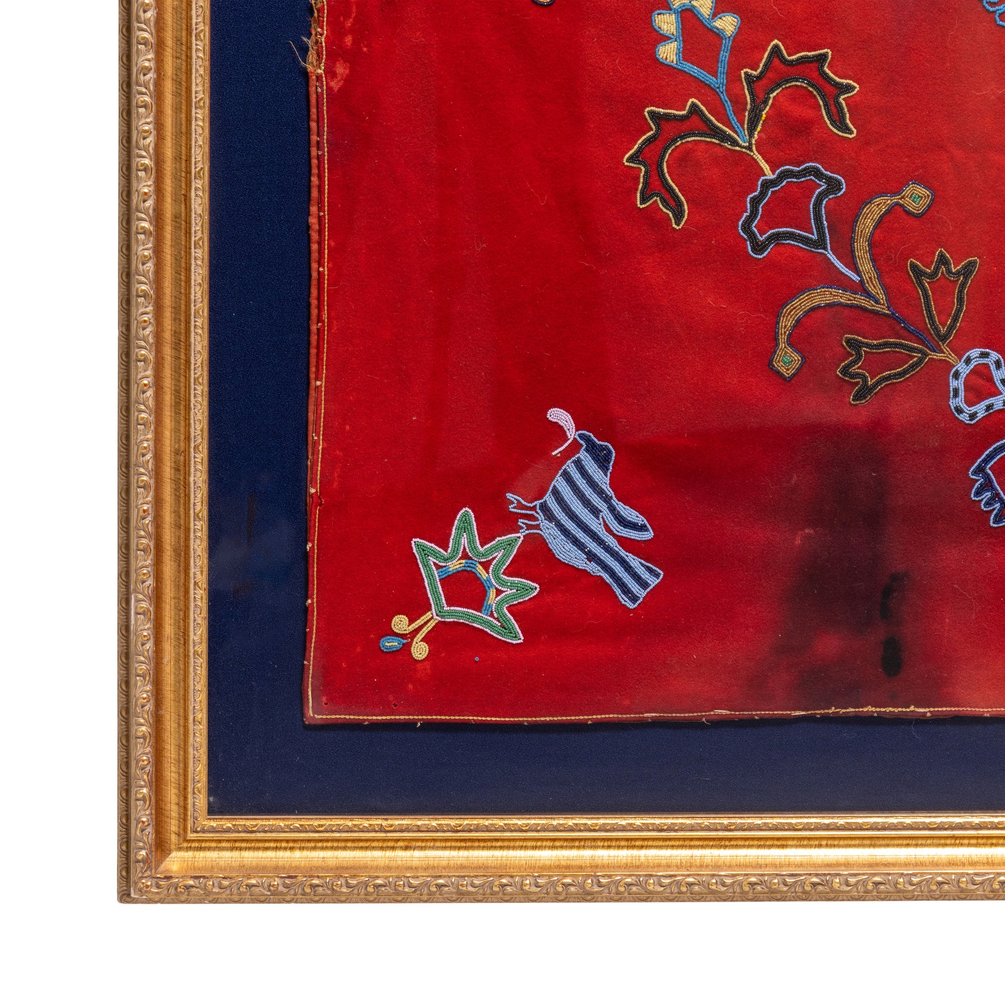 1858 Presentation Beadwork on Red Stroud