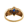 10k Gold Diamond and Sapphire Ring