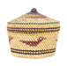 Makah Lidded Basket, Native, Basketry, Vertical
