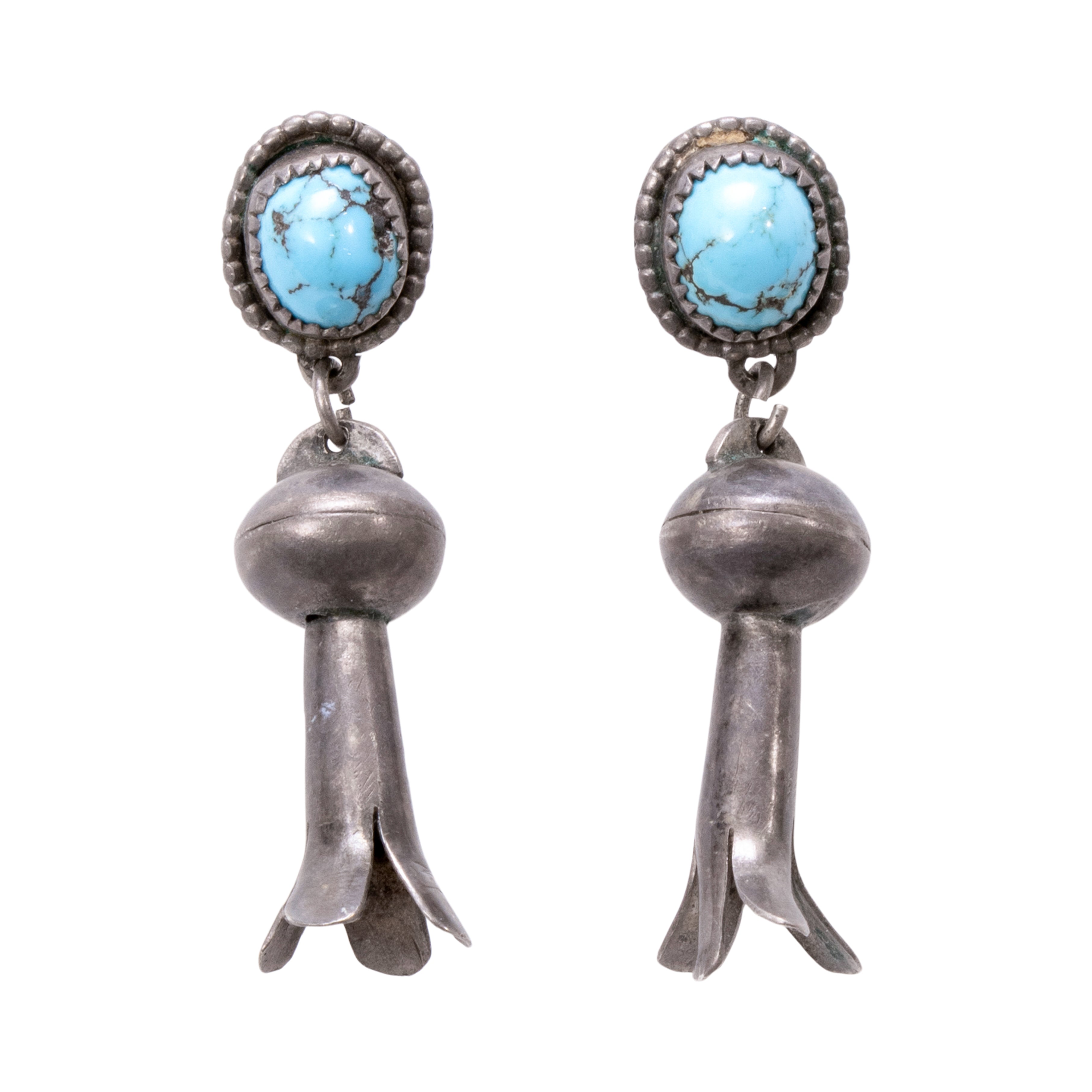 Navajo 5 Piece Turquoise Squash Blossom Set