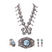 Navajo 5 Piece Turquoise Squash Blossom Set, Jewelry, Set, Native