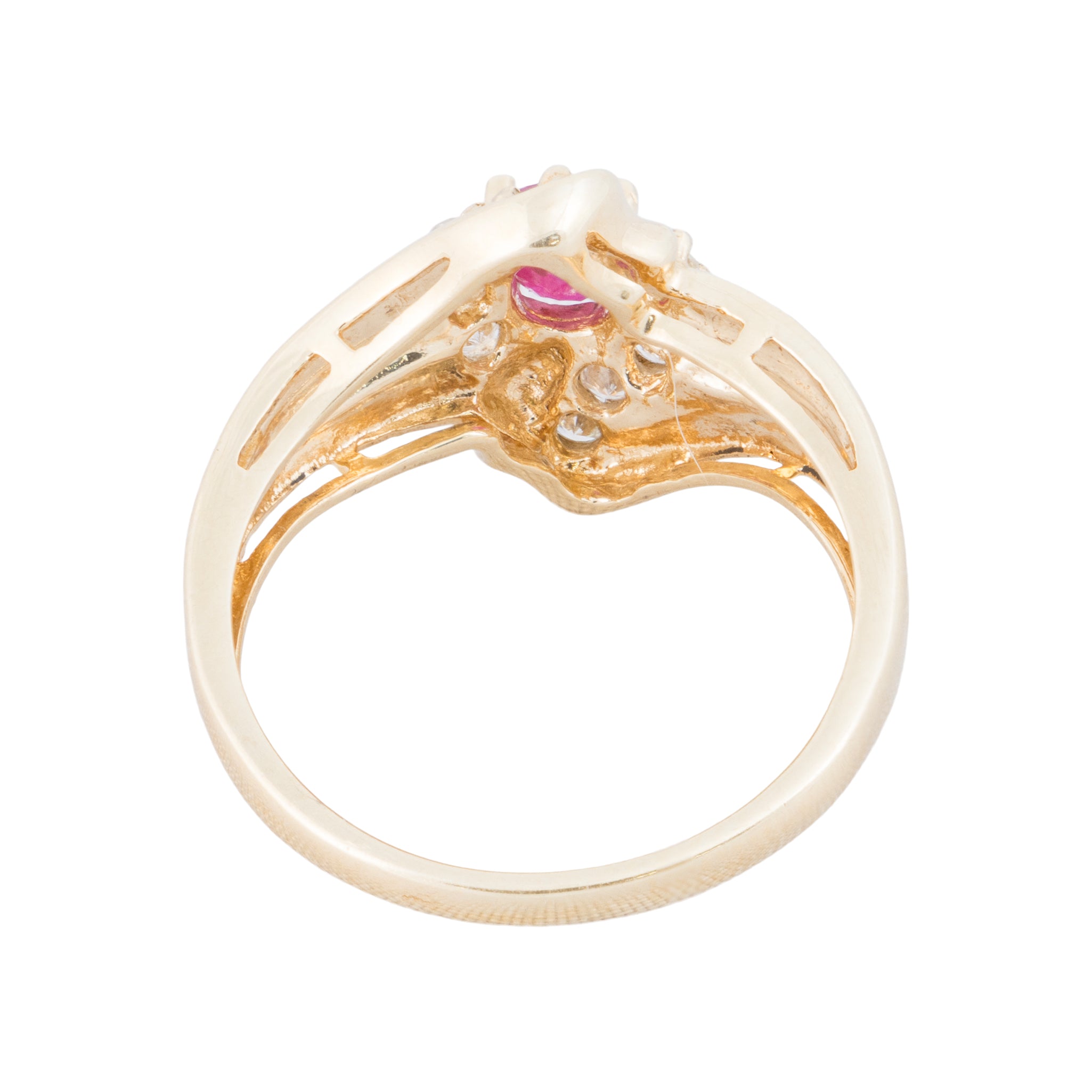 10k Gold Diamond and Ruby Ring
