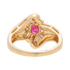 10k Gold Diamond and Ruby Ring