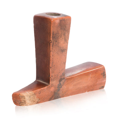 Catlinite T Pipe, Native, Pipe, Catlinite