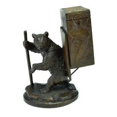 Walking Bear with Basket, Furnishings, Black Forest, Cigar Box