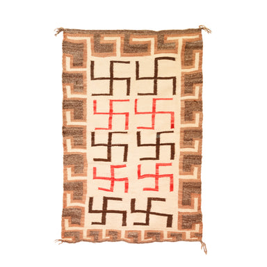 Navajo Crystal with Whirling Logs, Native, Weaving, Double Saddle Blanket