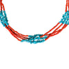 Santo Domingo Coral and Turquoise Necklace