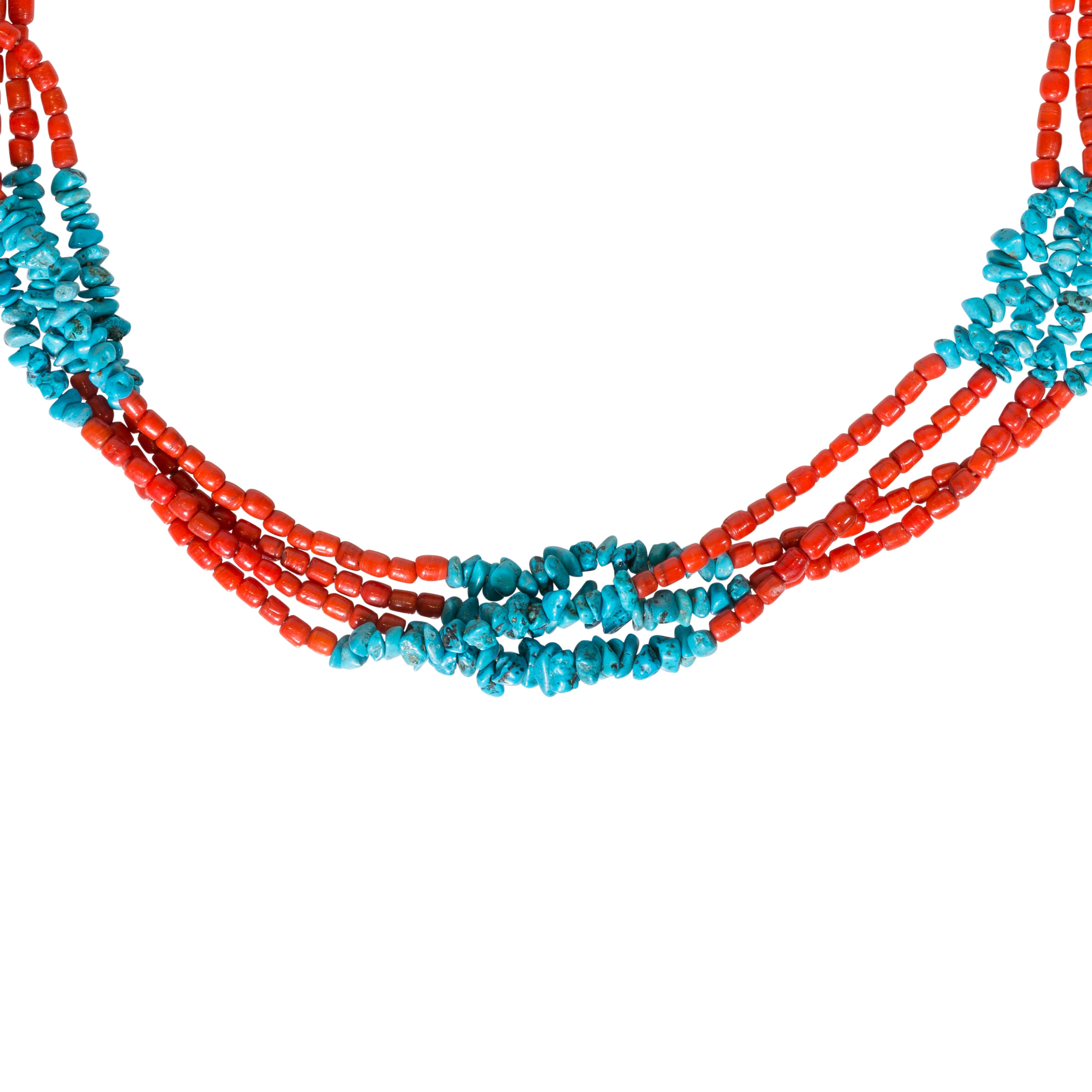 Santo Domingo Coral and Turquoise Necklace