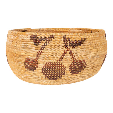 Washoe Basket, Native, Basketry, Vertical