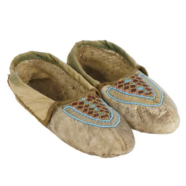 19th Century Coeur d'Alene Tribe Moccasins, Native, Garment, Moccasins