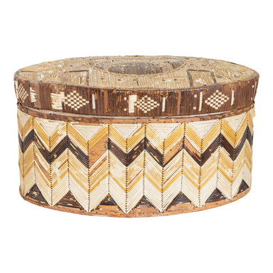 Quilled Birch Bark Box, Native, Birch Bark, Container
