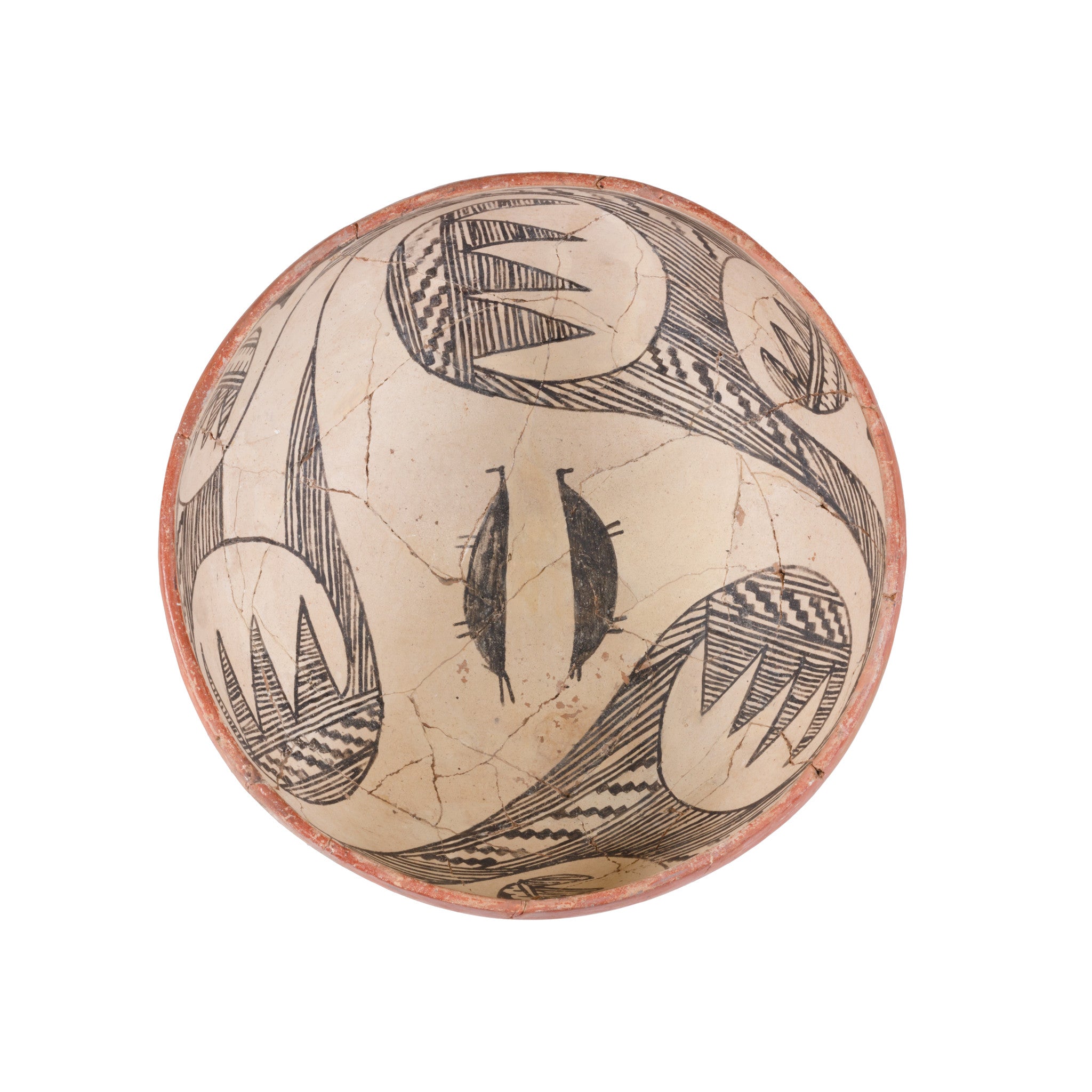 Gila Tribe Pictorial Bowl, Native, Pottery, Prehistoric