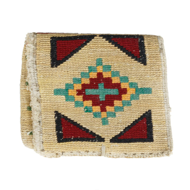 Nez Perce Corn Husk Flap Pouch, Native, Basketry, Corn Husk