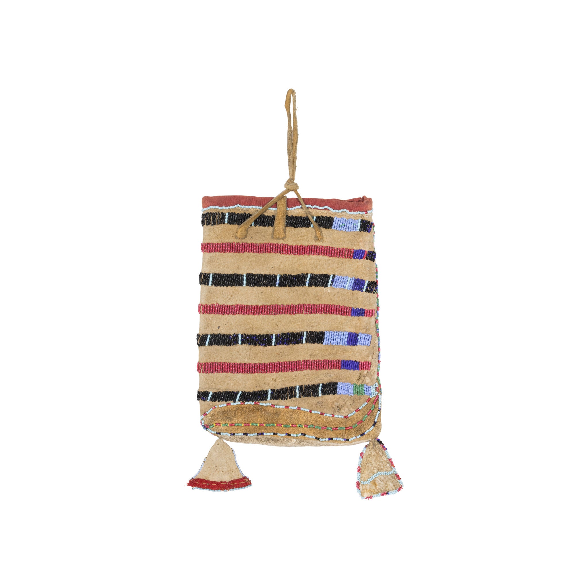 Crow Beaded Pouch