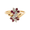 14k Gold Diamond and Ruby Ring