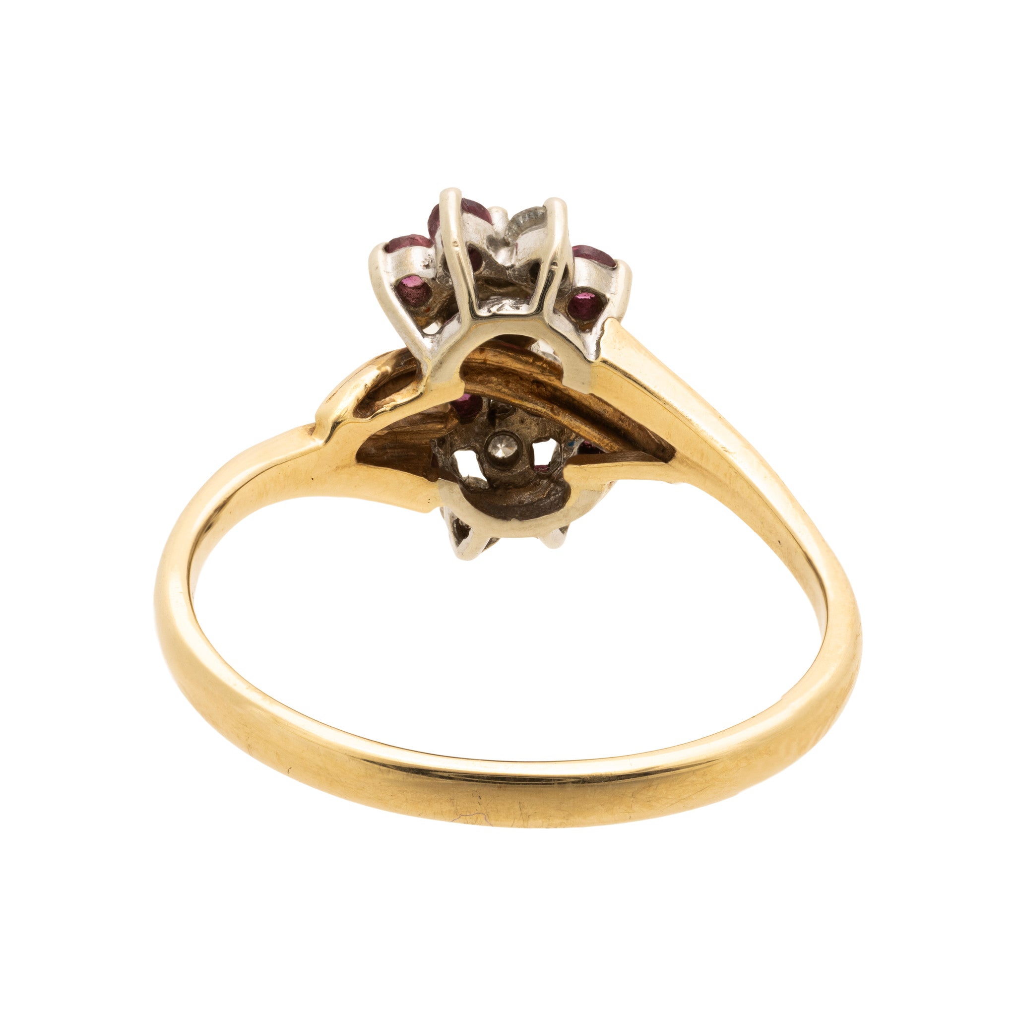 14k Gold Diamond and Ruby Ring