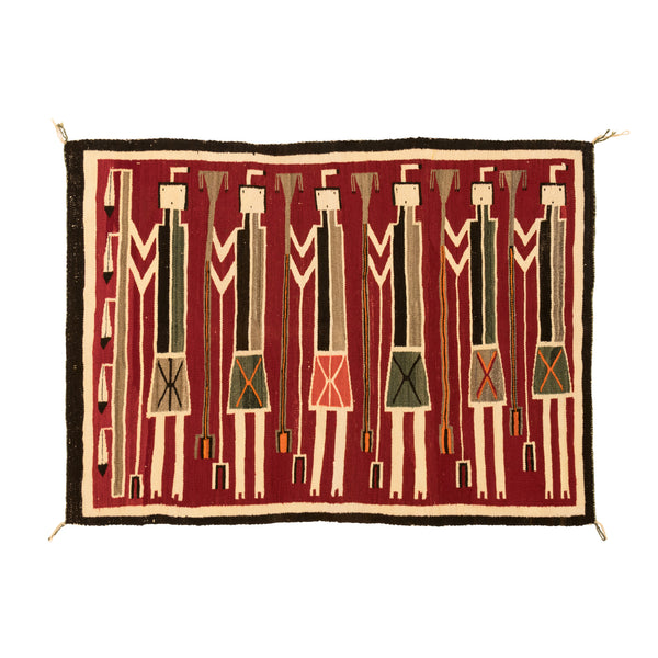 Navajo Six Figure Yei, Native, Weaving, Wall Hanging