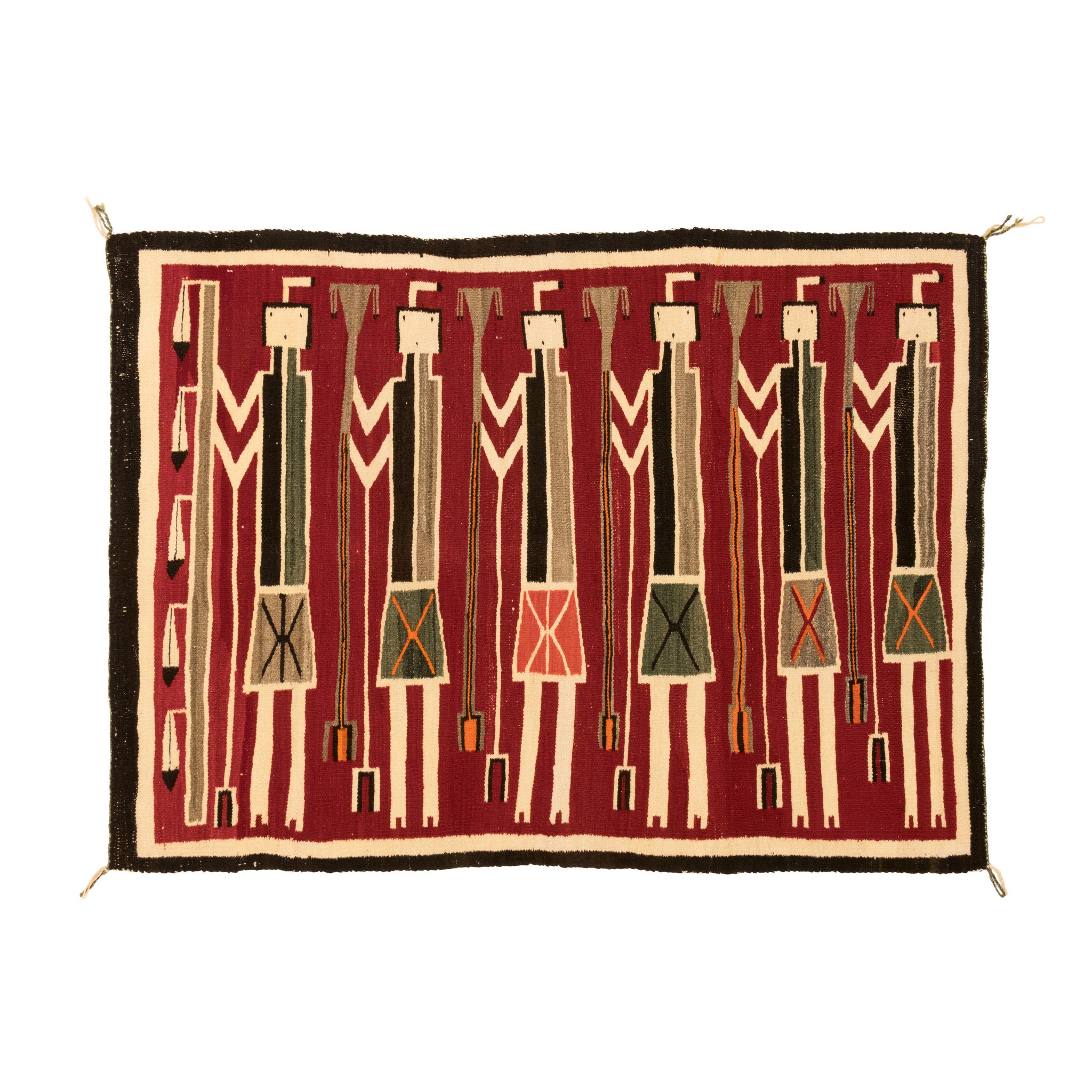 Navajo Six Figure Yei, Native, Weaving, Wall Hanging