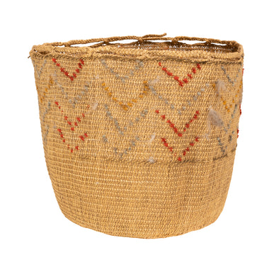 Aleut Basket, Native, Basketry, Vertical