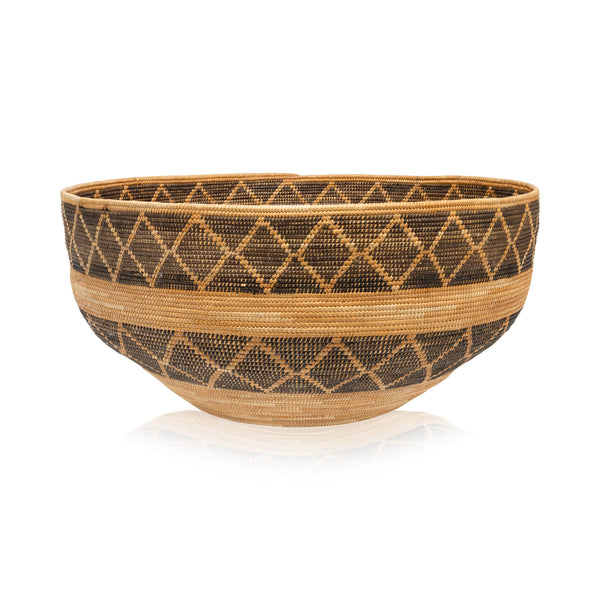 Large Yokut Basketry Bowl, Native, Basketry, Vertical