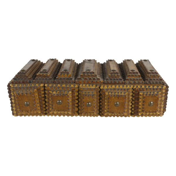 Tramp Art Box, Furnishings, Decor, Tramp Art