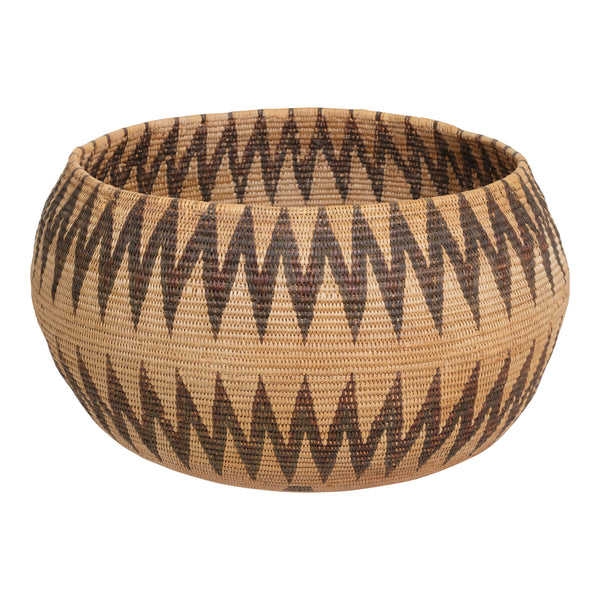 Washoe Basket, Native, Basketry, Vertical