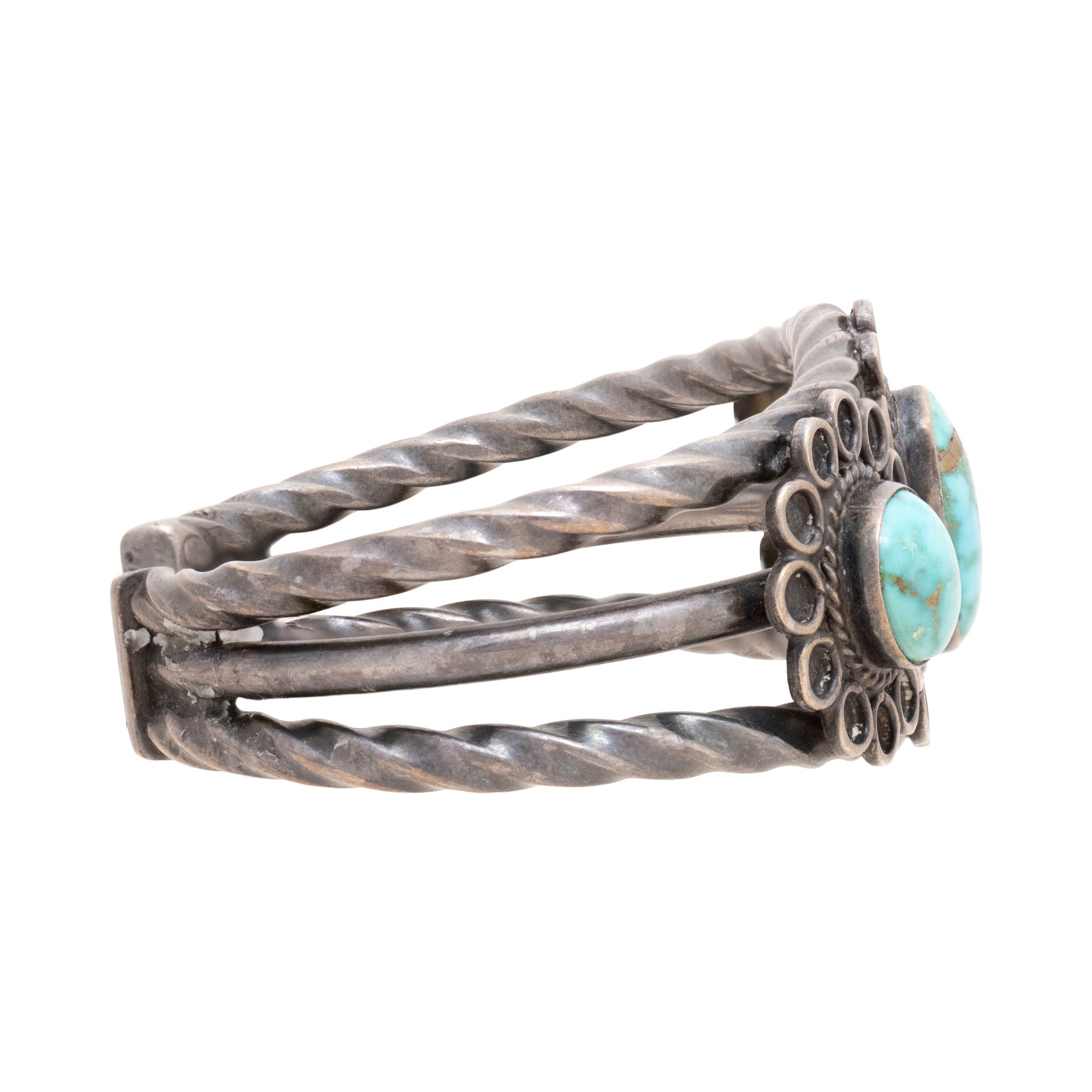 Three Stone Turquoise Bracelet
