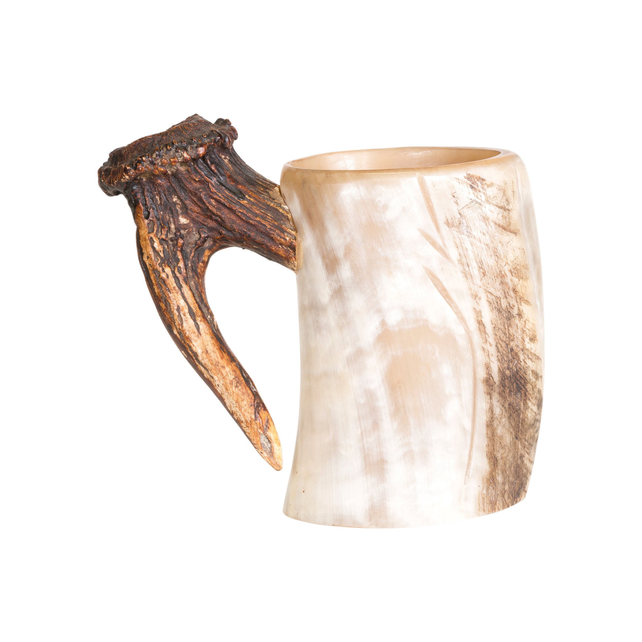 Carved Horn Stein