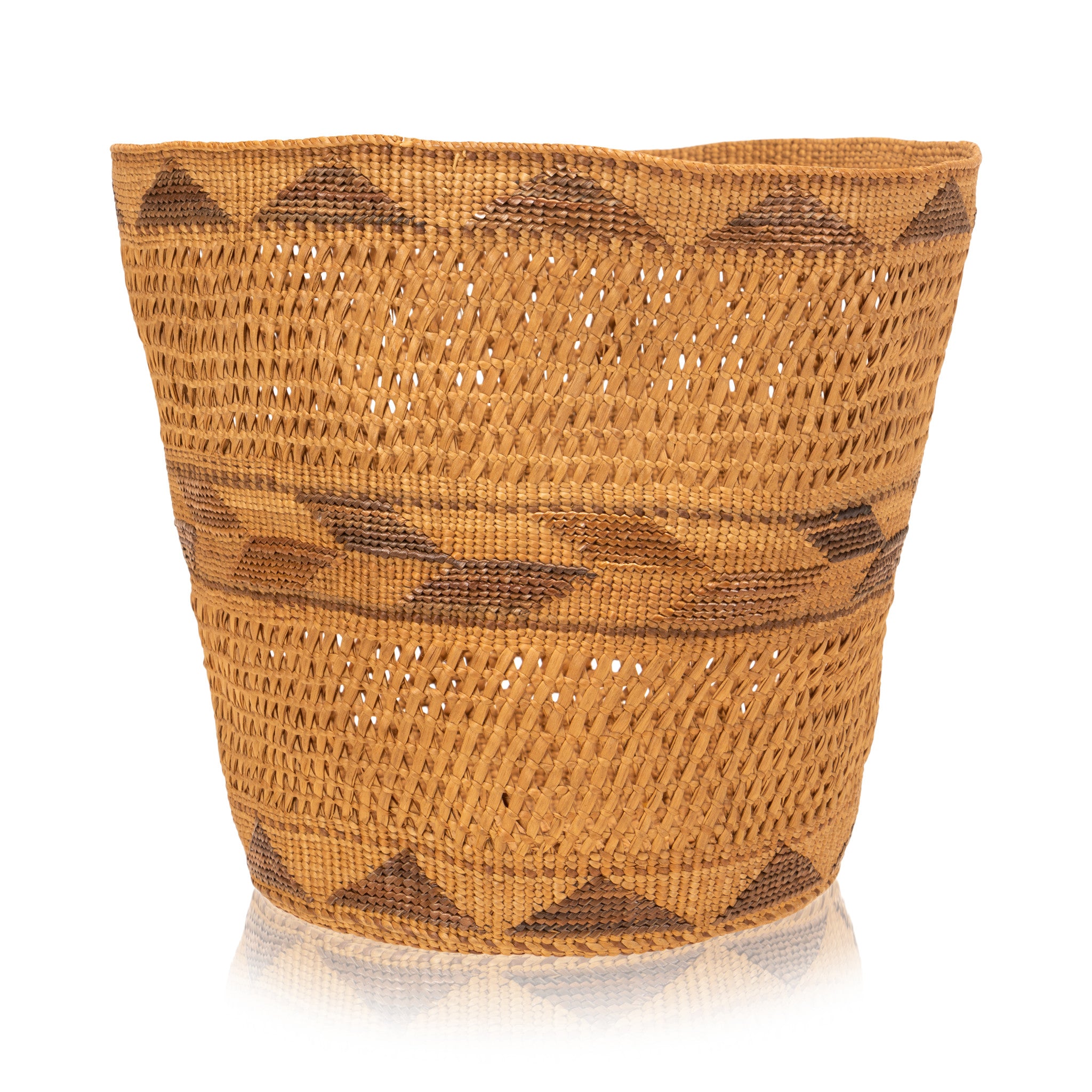 Tlingit Open Weave Basket, Native, Basketry, Vertical