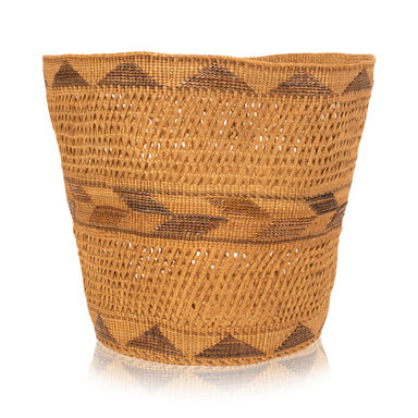 Tlingit Open Weave Basket, Native, Basketry, Vertical