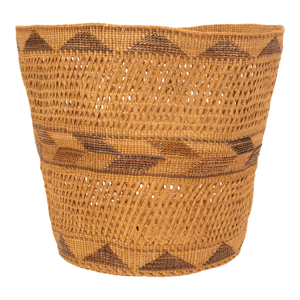 Tlingit Open Weave Basket, Native, Basketry, Vertical