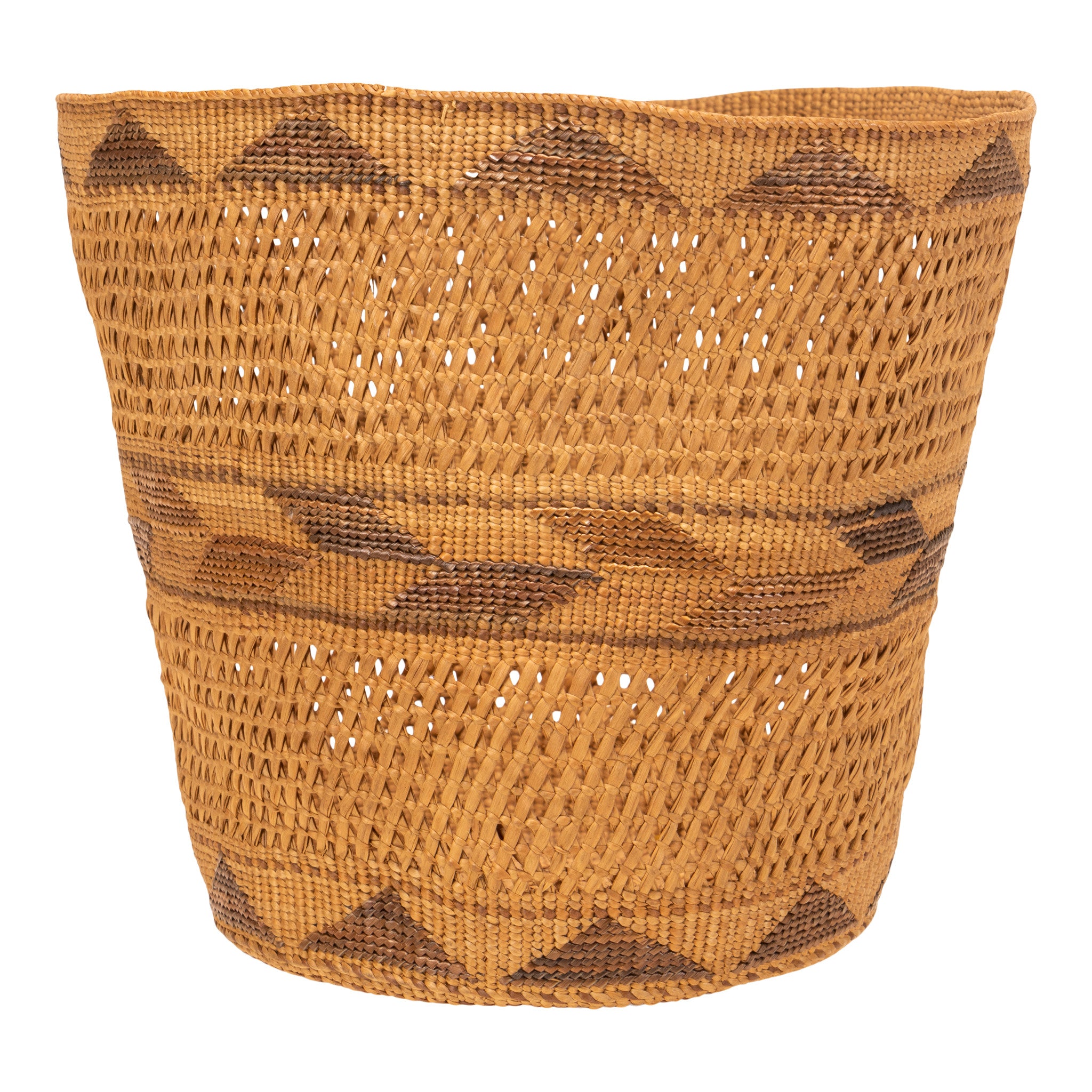 Tlingit Open Weave Basket, Native, Basketry, Vertical