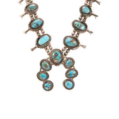 Turquoise Squash Blossom, Jewelry, Squash Blossom, Native