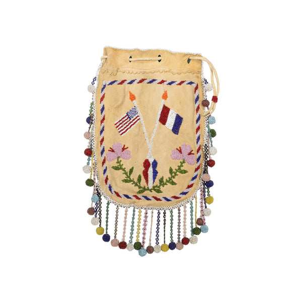 Apache Beaded Pouch, Native, Bag, Pouch