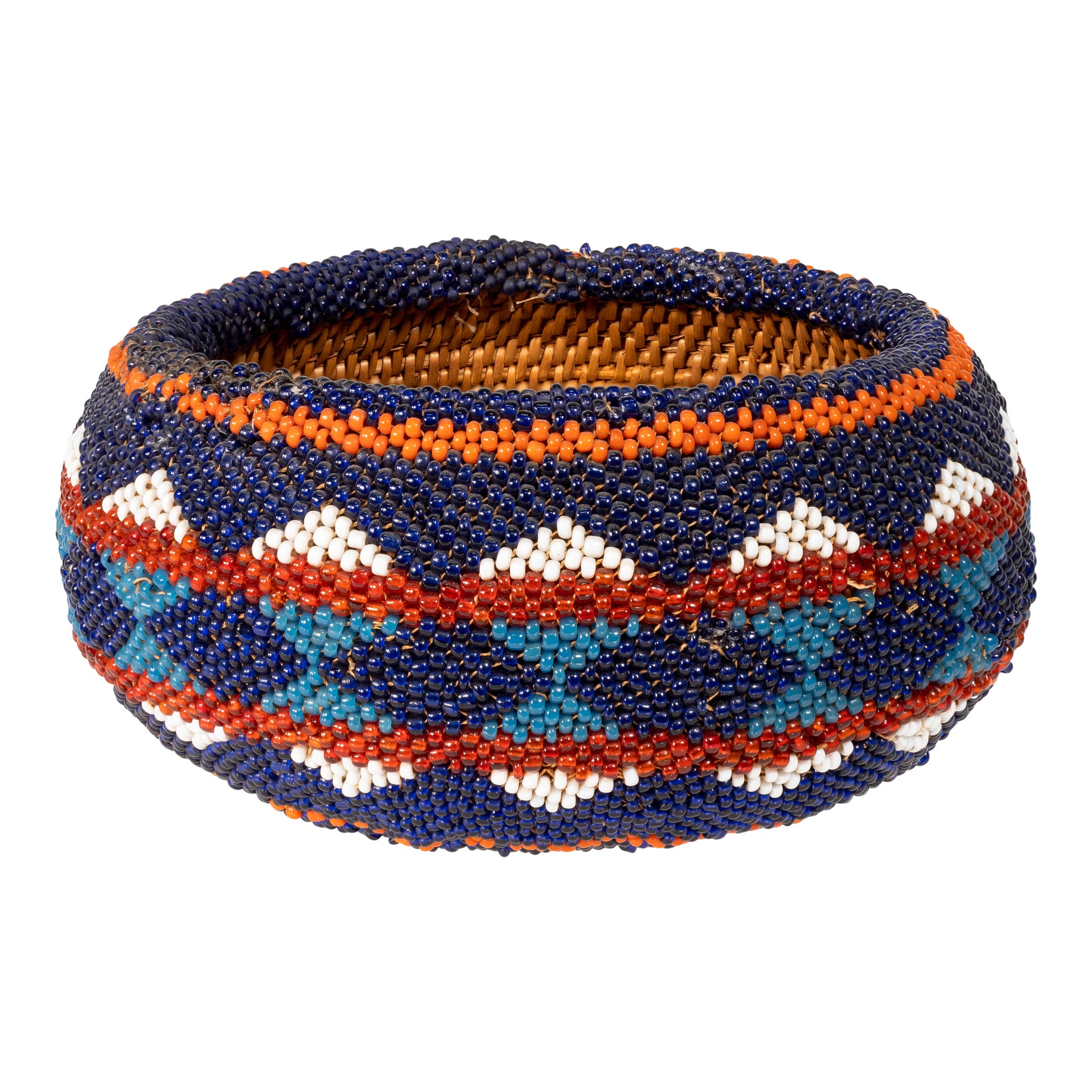 Beaded Washoe Basket, Native, Basketry, Vertical