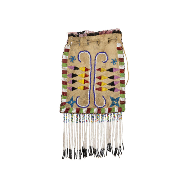 Apache Beaded Pouch, Native, Bag, Pouch