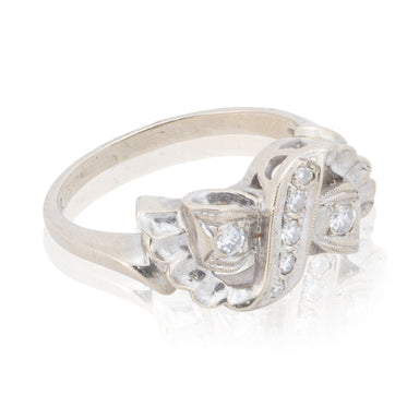 14k White Gold Diamond Ring, Jewelry, Ring, Estate