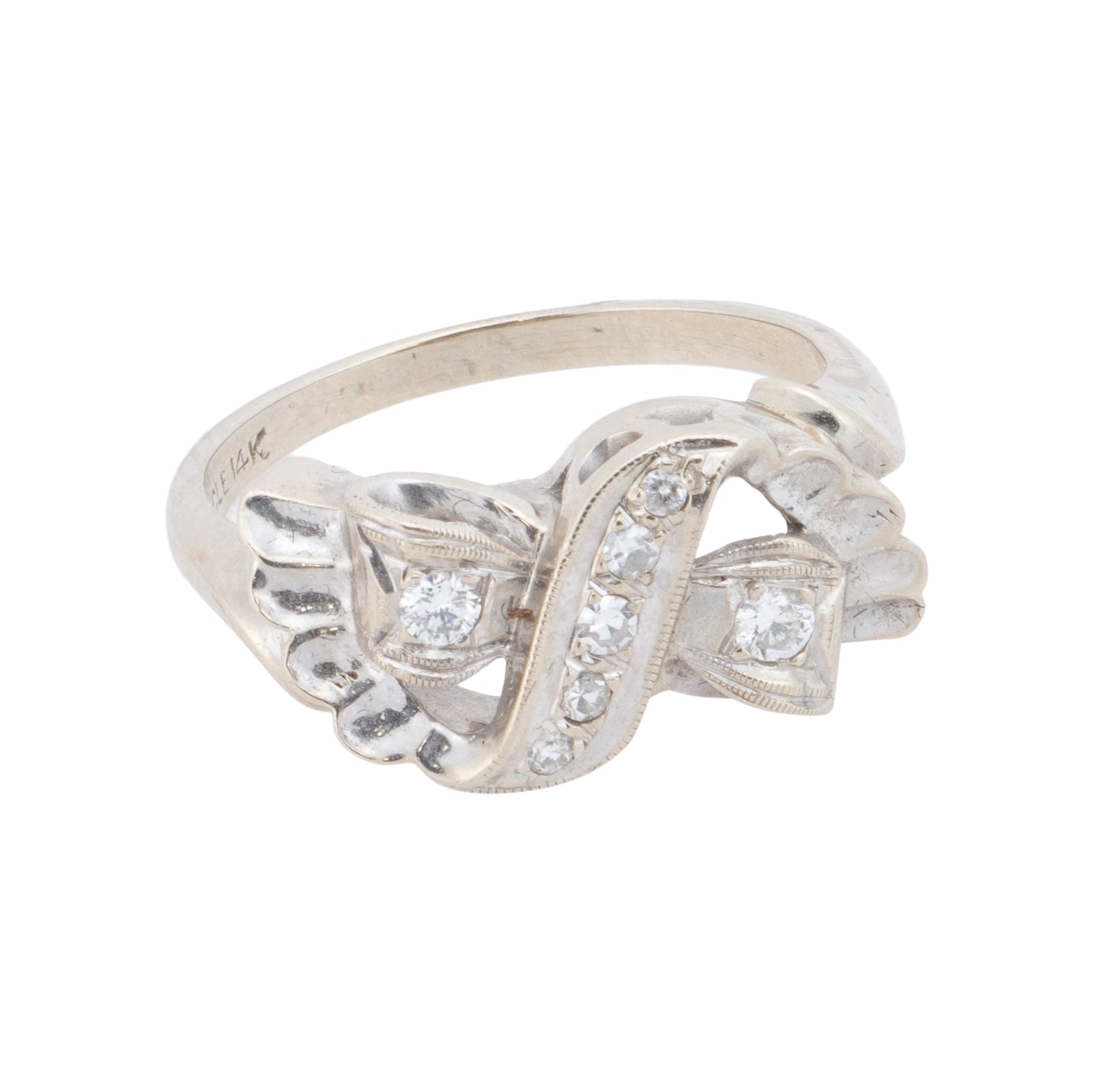 14k White Gold Diamond Ring