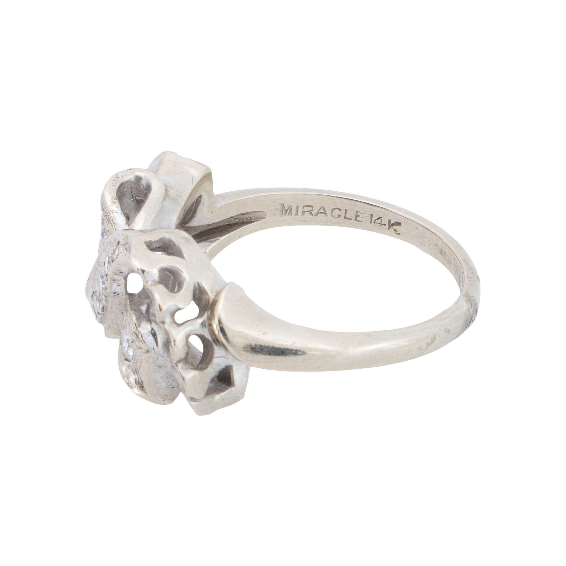 14k White Gold Diamond Ring