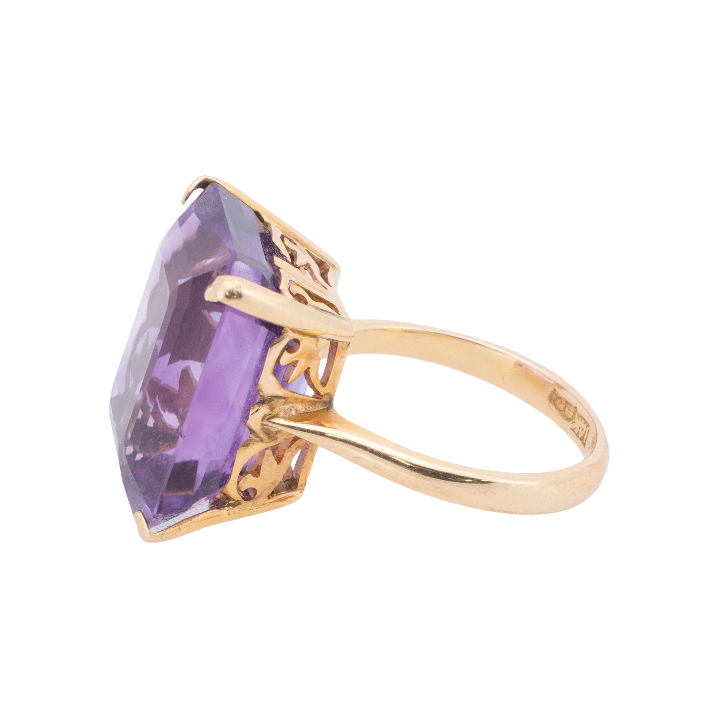 14k Gold Amethyst Ring