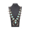 Native Squash Blossom Turquoise Necklace