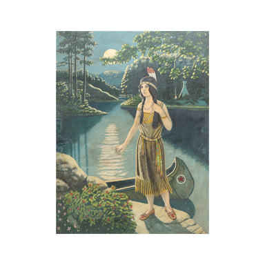 Indian Maiden Painting, Fine Art, Painting, Native American