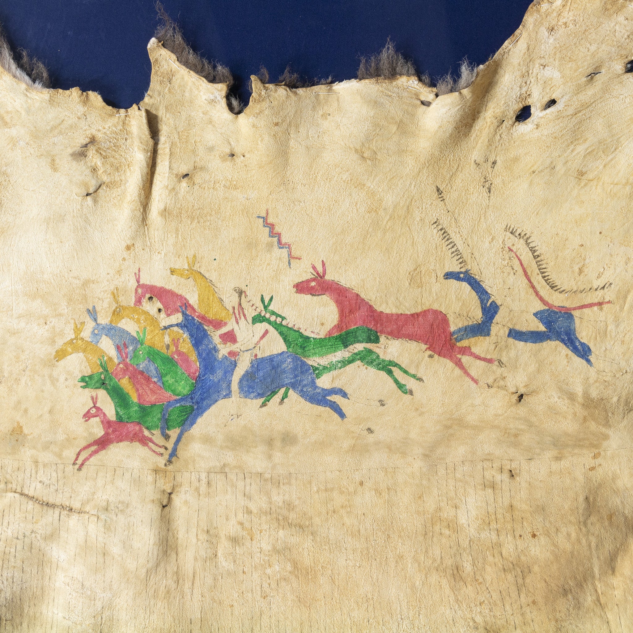 Painted Buffalo Calf Hides