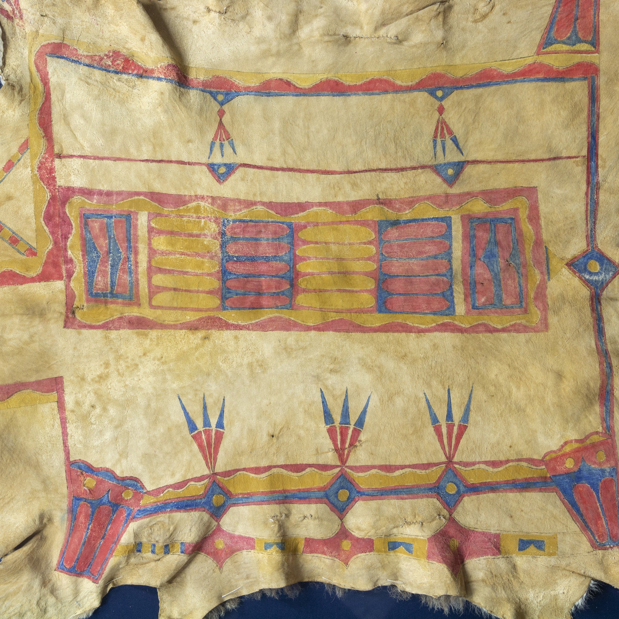 Painted Buffalo Calf Hides